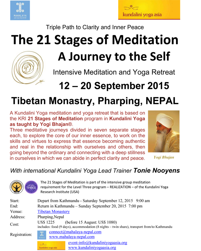21 Stages of Meditation Nepal-Sept 2015
